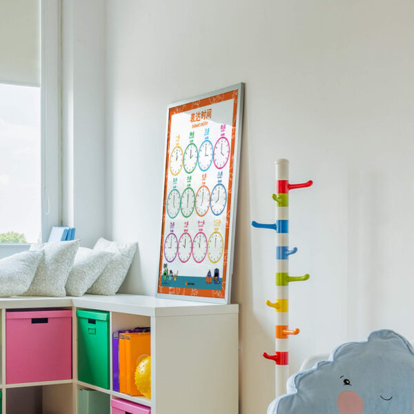 telling time poster learning print