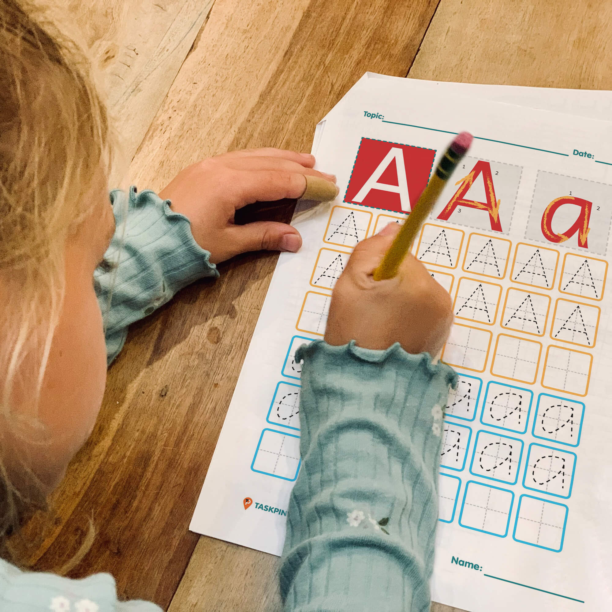 Letter A Tracing Worksheet activity