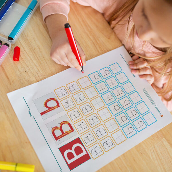B Tracing Worksheet activity
