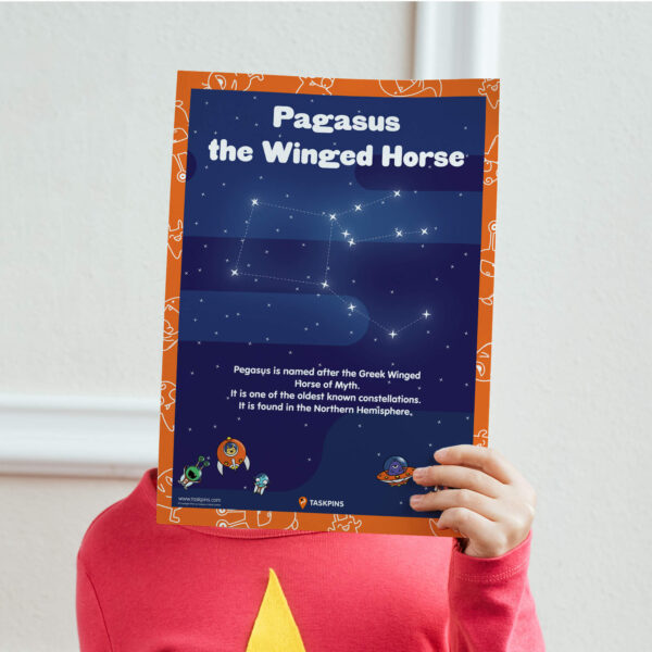 Pegasus constellations digital decoration chart print