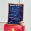 Hercules constellation downloadable decoration chart print