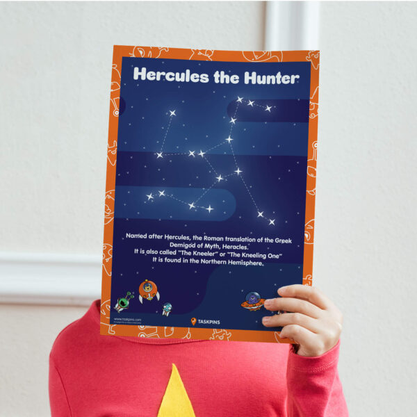 Hercules constellation downloadable decoration chart print