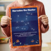 Constellation of Hercules digital resource chart decoration