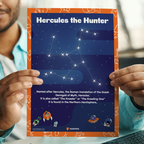 Constellation of Hercules poster print decoration chart