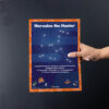 Hercules constellation digital poster chart resource