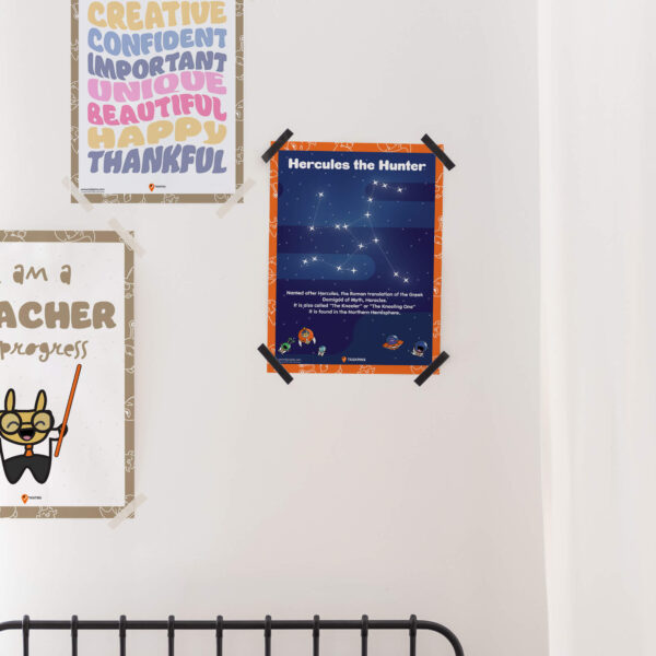 Hercules constellation poster print guide decoration