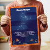 Canis Major constellation digital poster chart resource