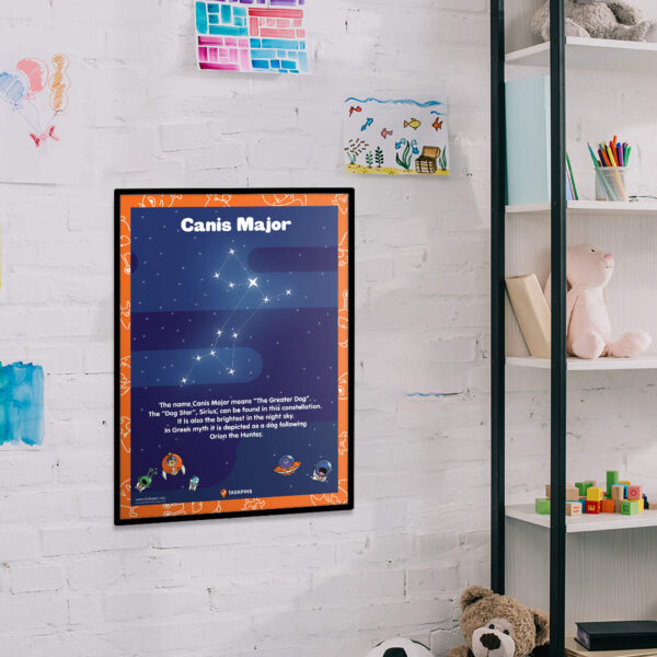 Canis Major star printable guide decoration chart