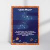 Canis Major constellation poster print decoration resource