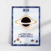 Blackhole digital print chart decoration