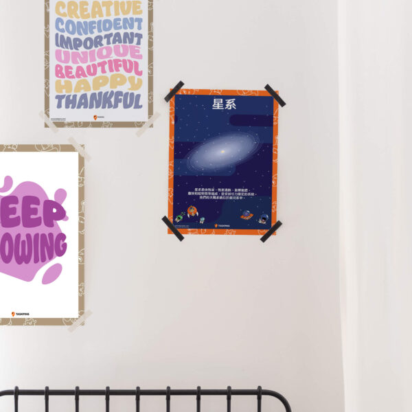 Galaxy digital downloadable chart print