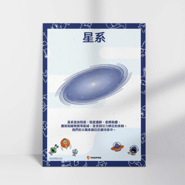 Galaxy digital printable chart decor guide