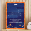 Fun Facts Leo Constellation print