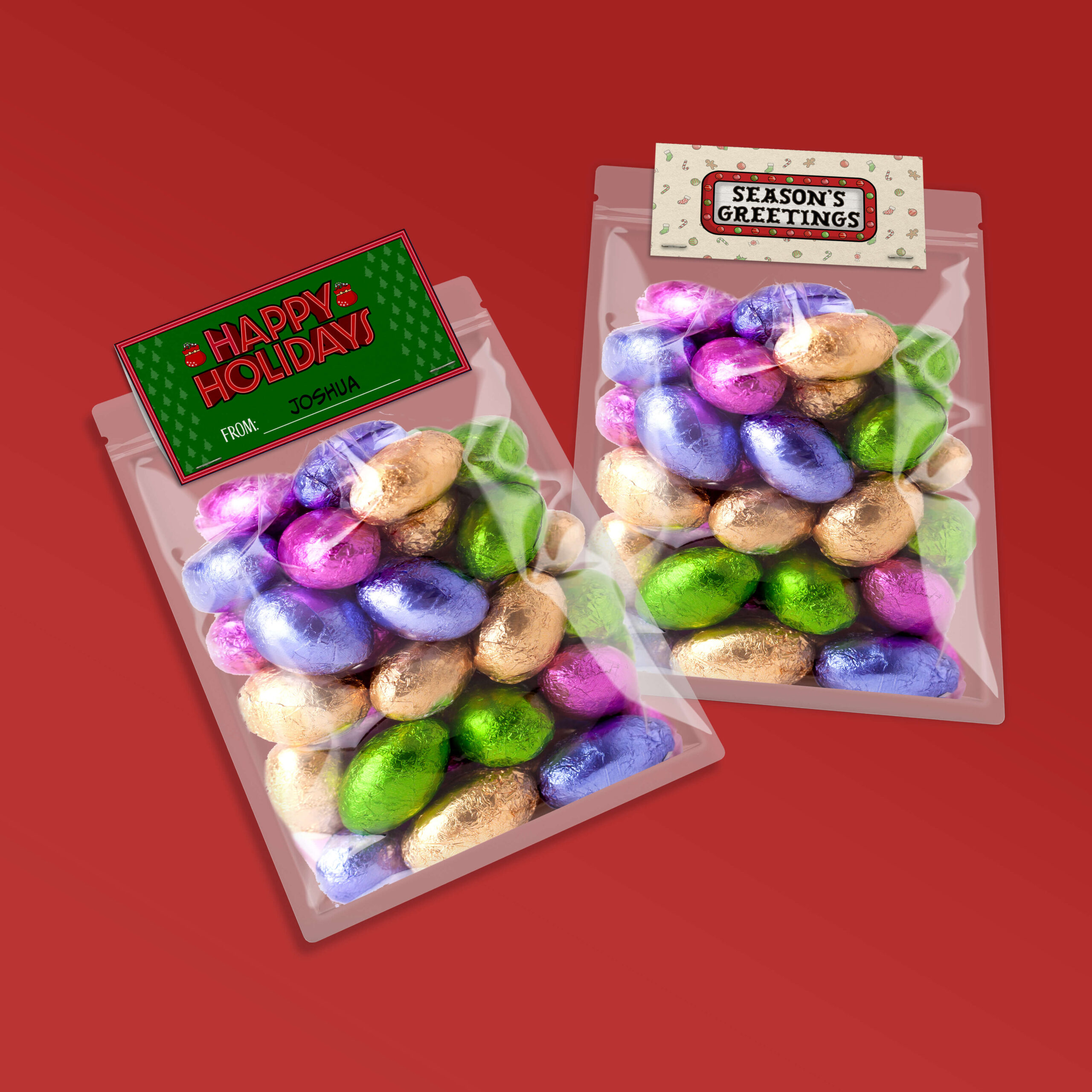 Christmas Treat Bag Toppers DIY