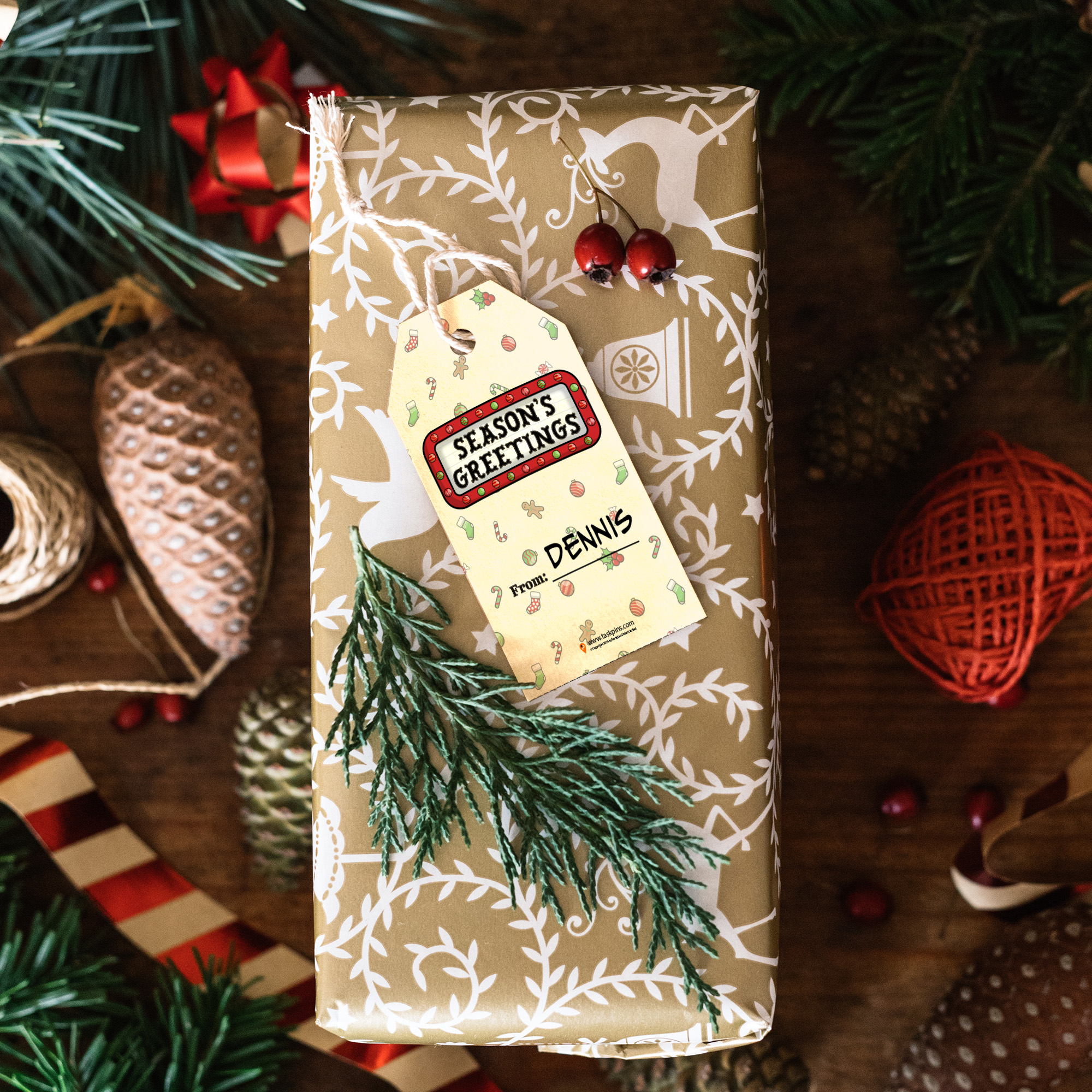 Christmas Bag Tags festive