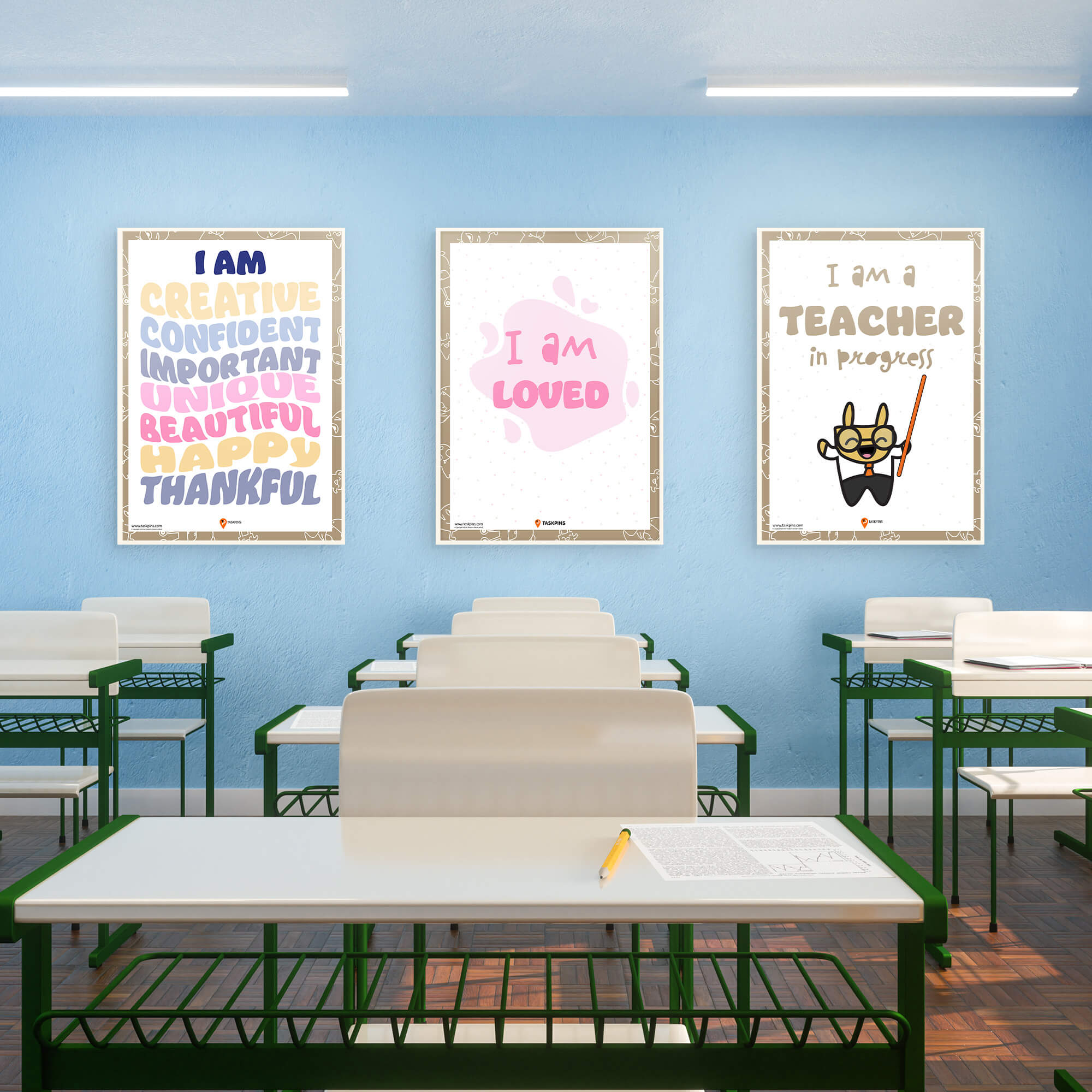 Positive I Am Loved Affirmations Poster artwork