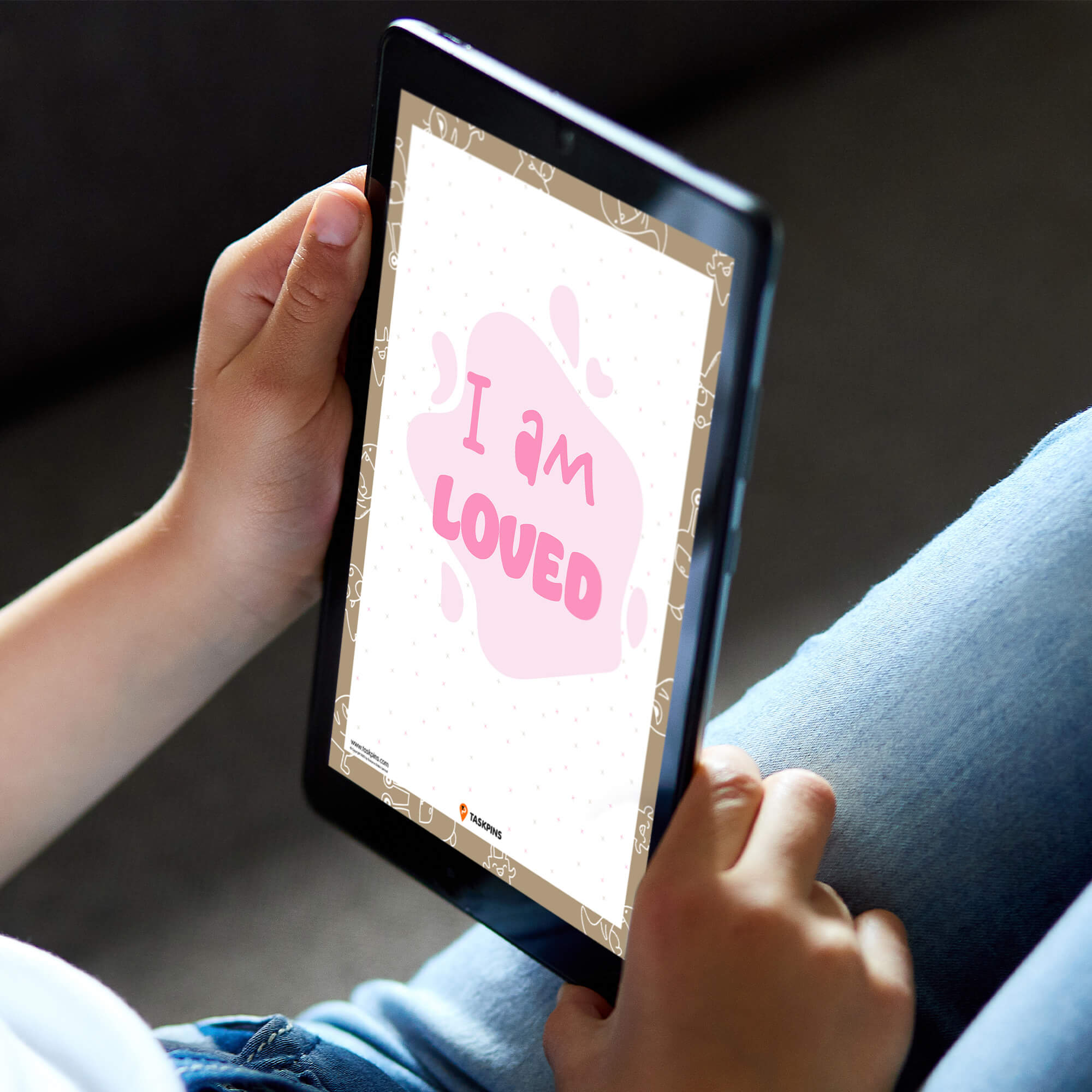 Positive I Am Loved Affirmations Poster guide