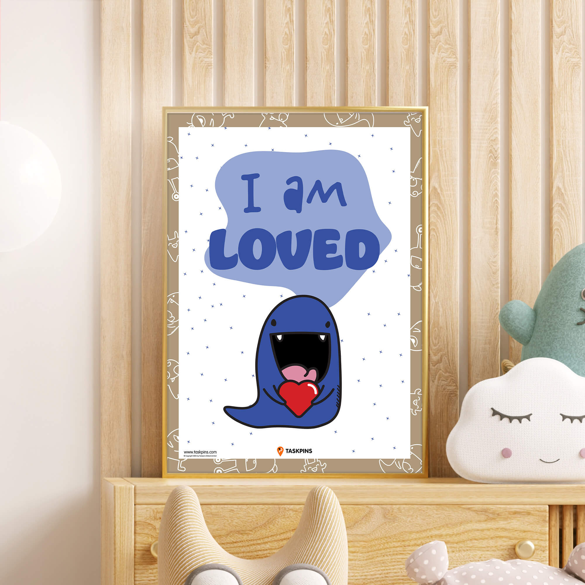 Loved Affirmations Poster I Am artwork