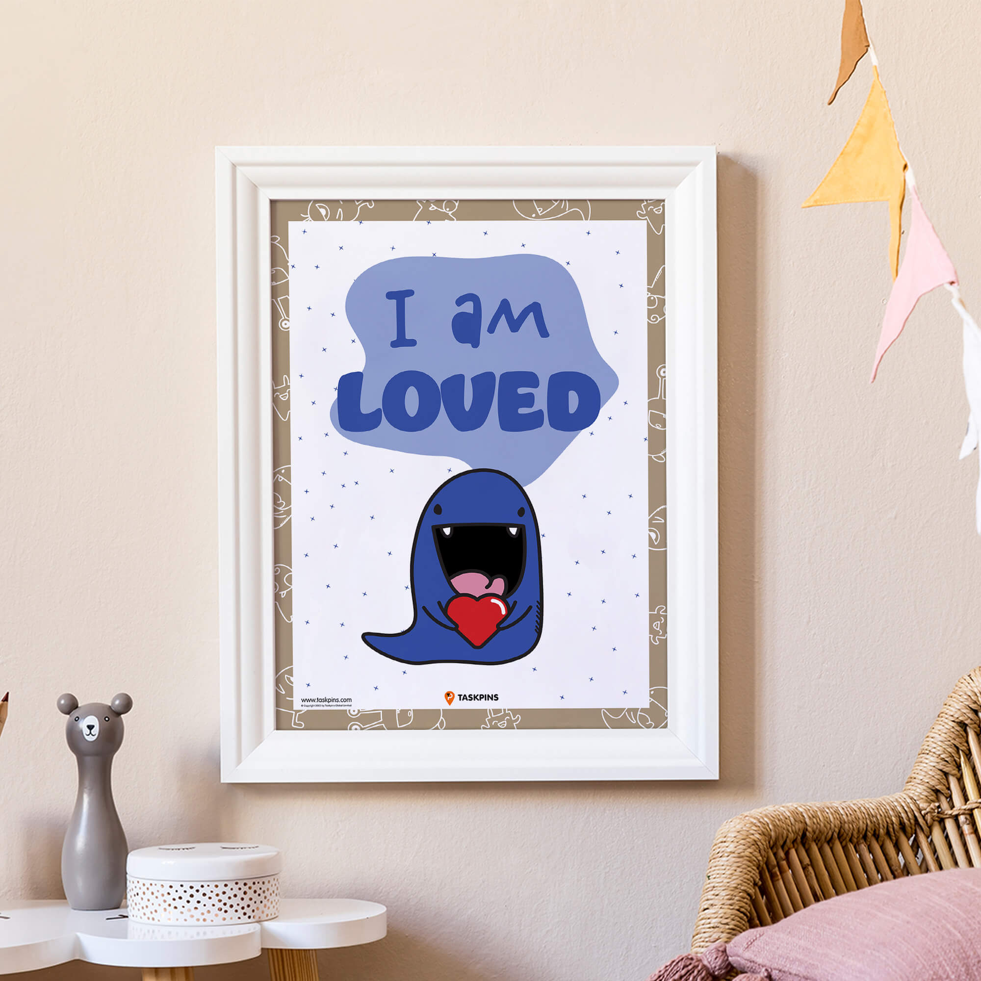Loved Affirmations Poster I Am display