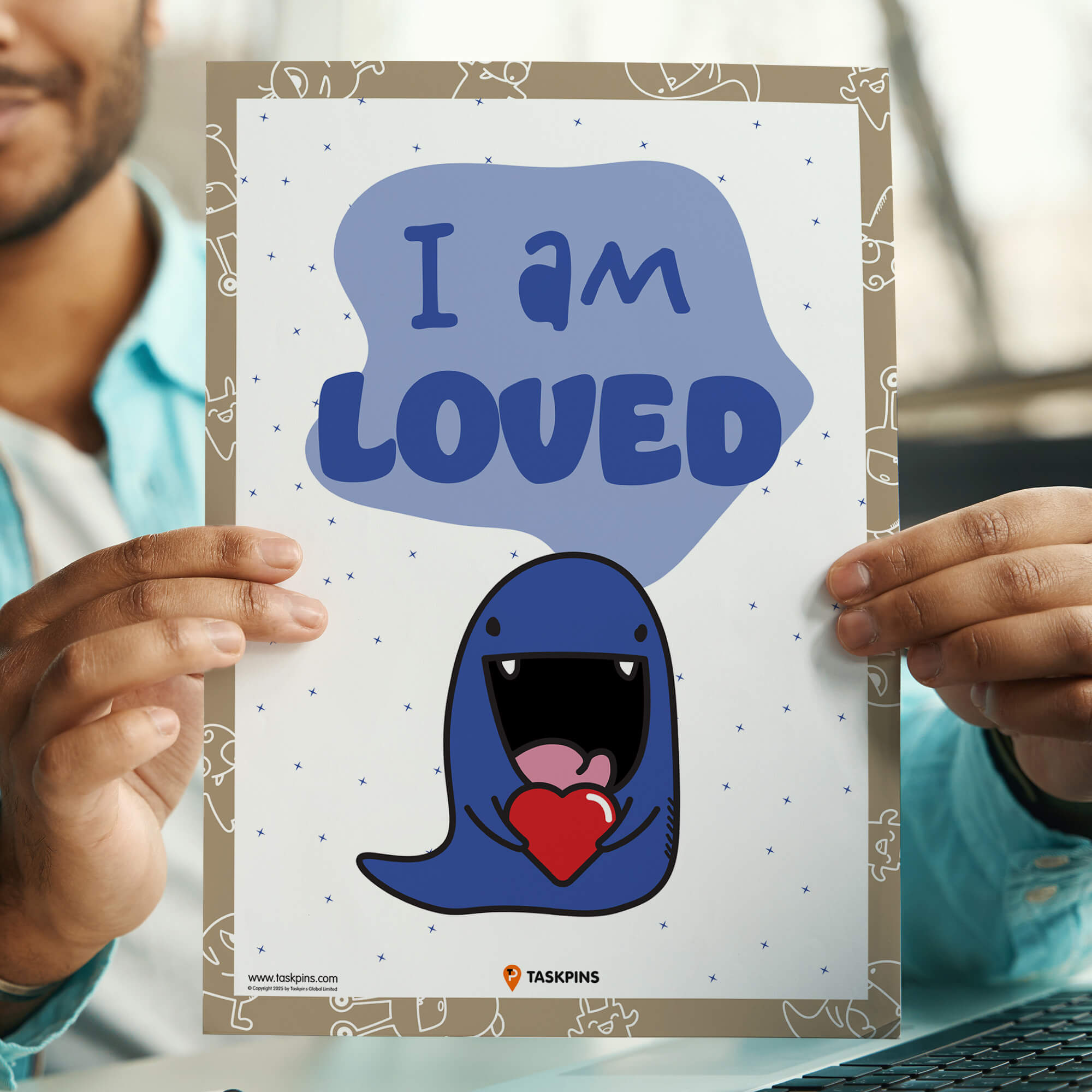 Loved Affirmations Poster I Am decor