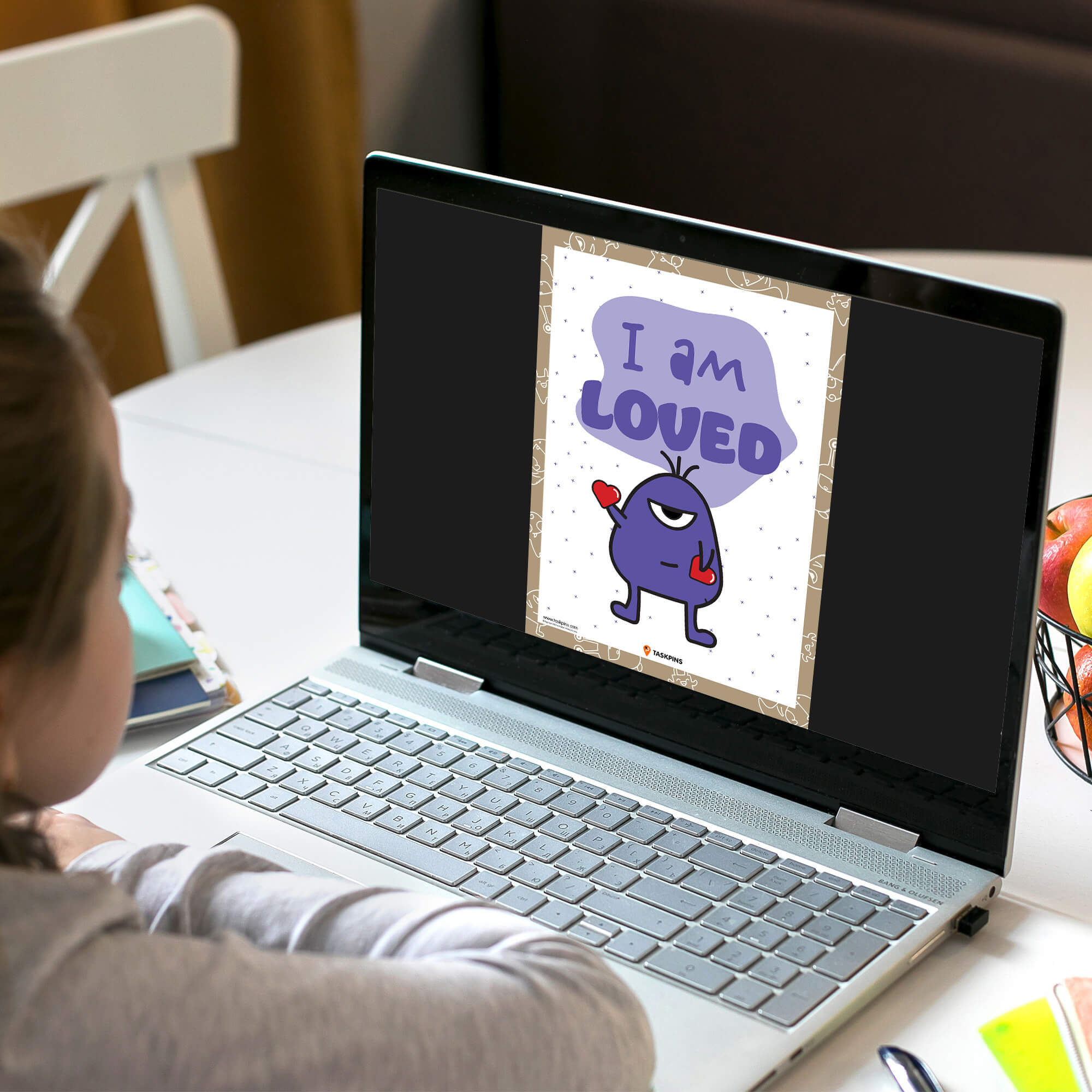 Kids I Am Loved Affirmations Poster decor