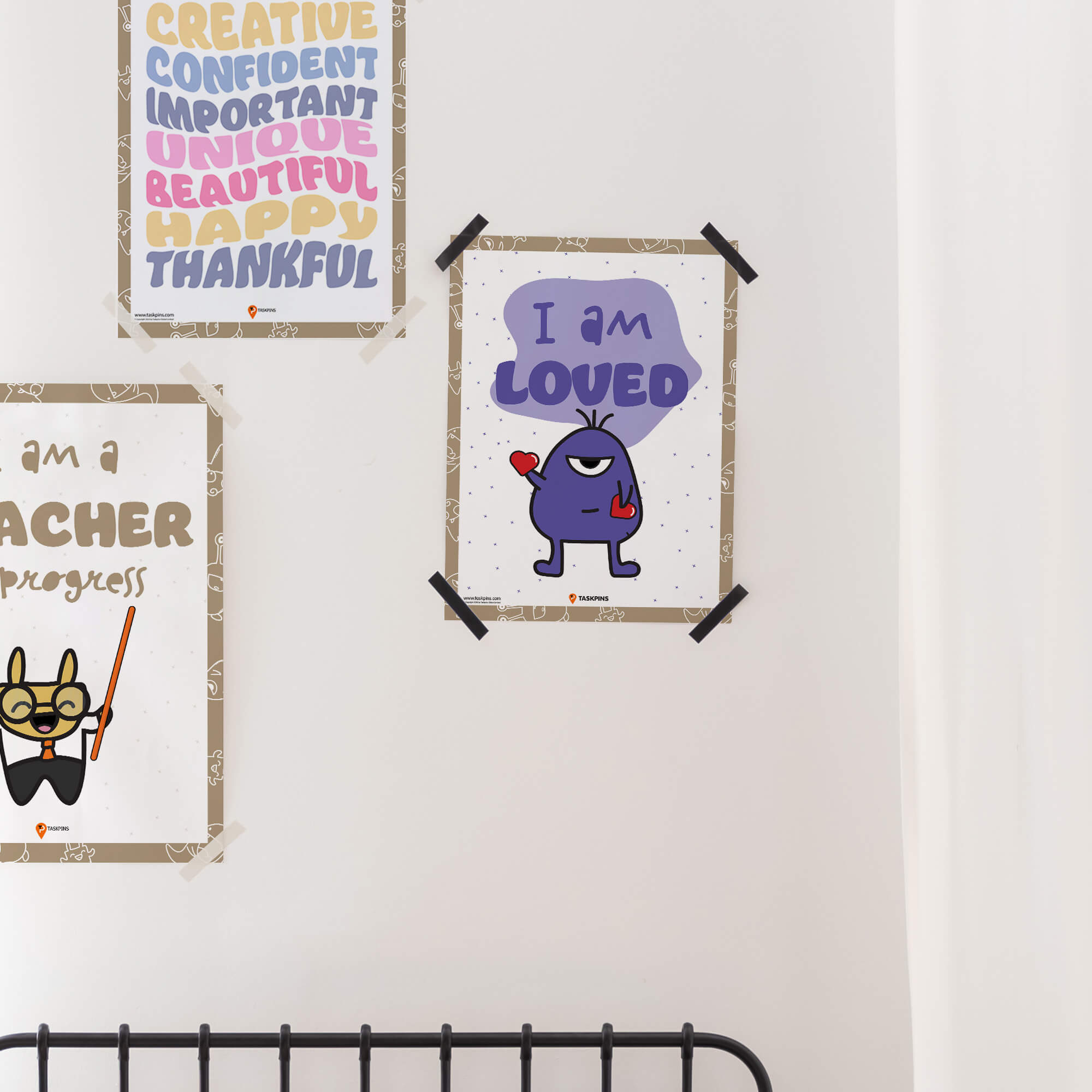 Kids I Am Loved Affirmations Poster chart