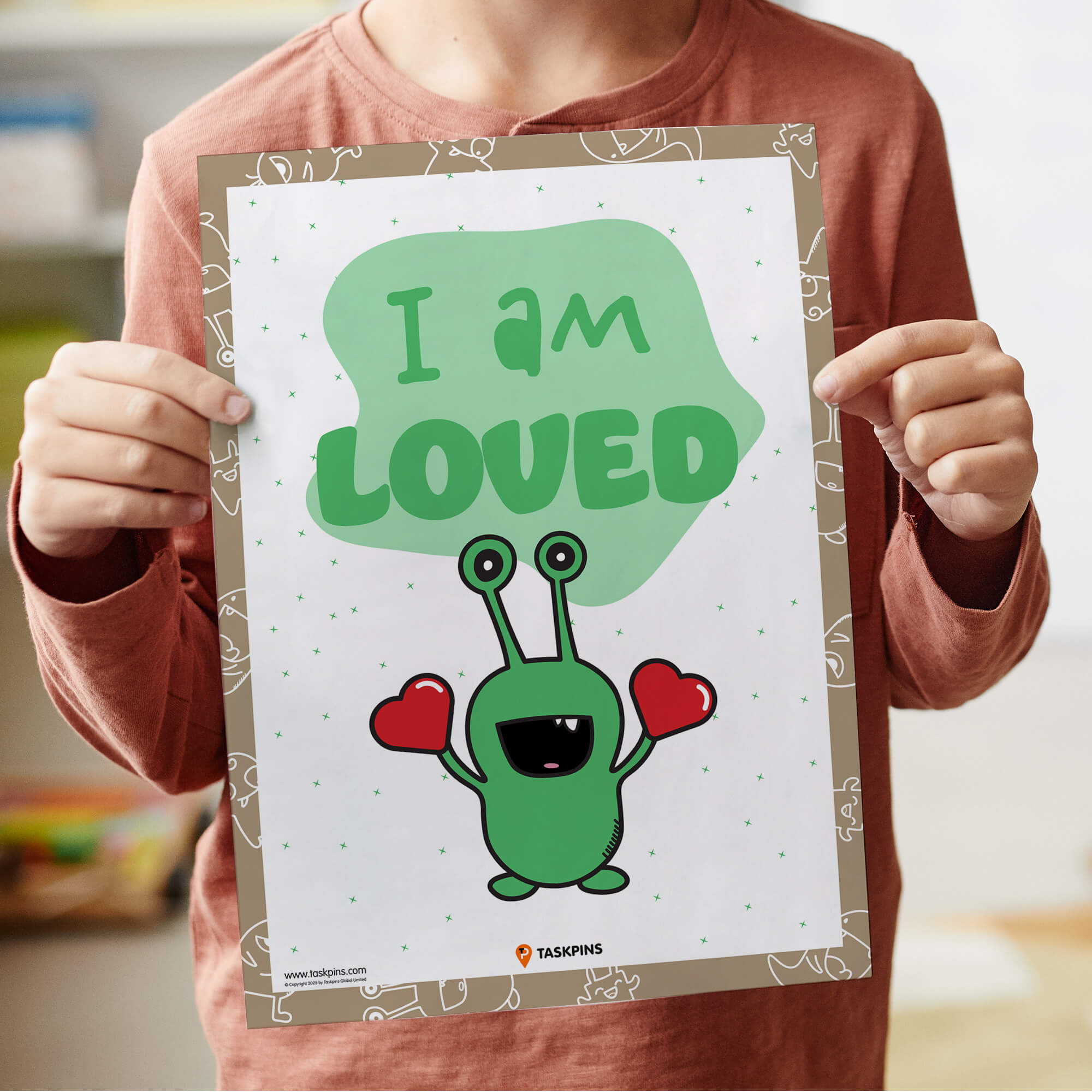 Kids I Am Loved Affirmations Poster artwork