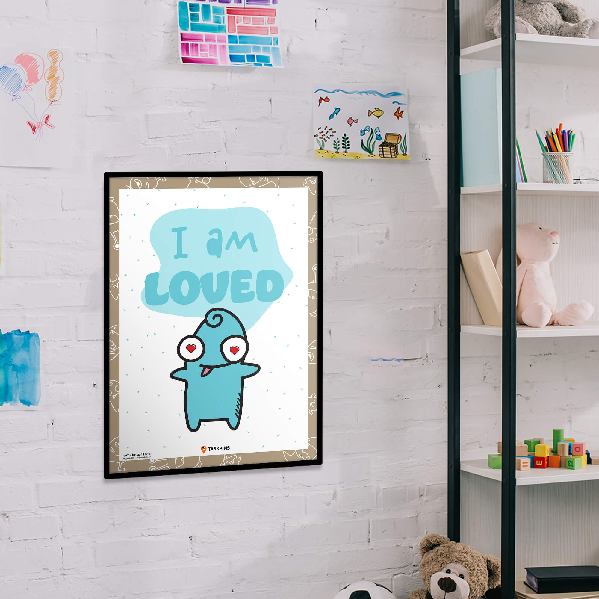 I Am Loved Affirmations Poster display