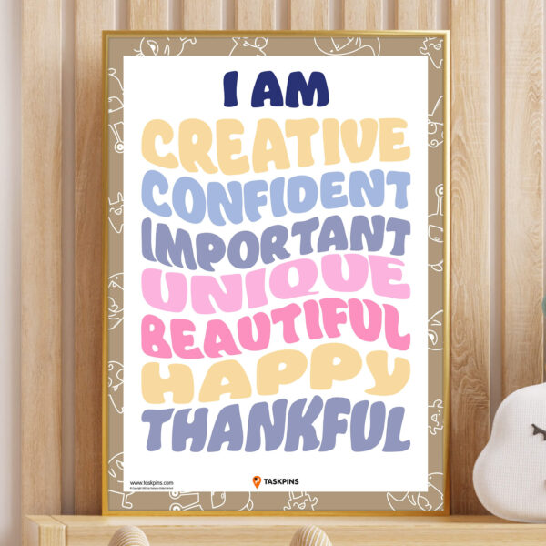 Positive Affirmations I Am Statements decor