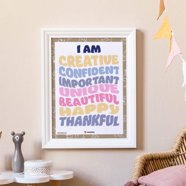 Affirmations I Am Statements Positive display