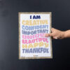 I Am Statements Positive Affirmations poster