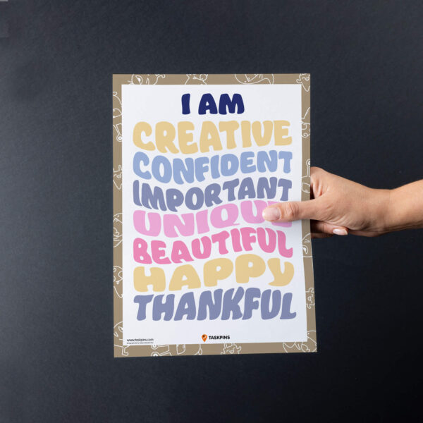 I Am Statements Positive Affirmations poster