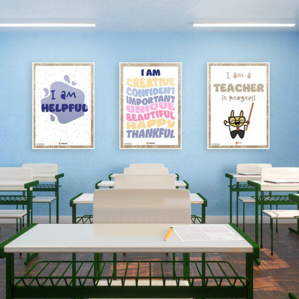 Kids Positive Affirmations I Am Statements chart