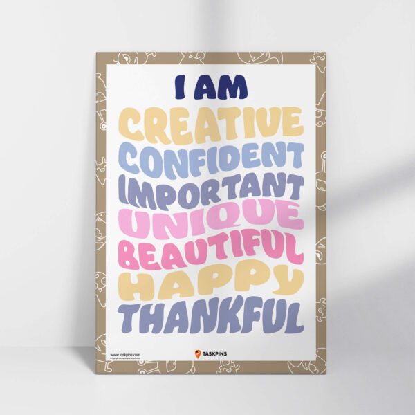 Positive Affirmations I Am Statements poster