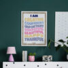 Positive Affirmations I Am Statements chart