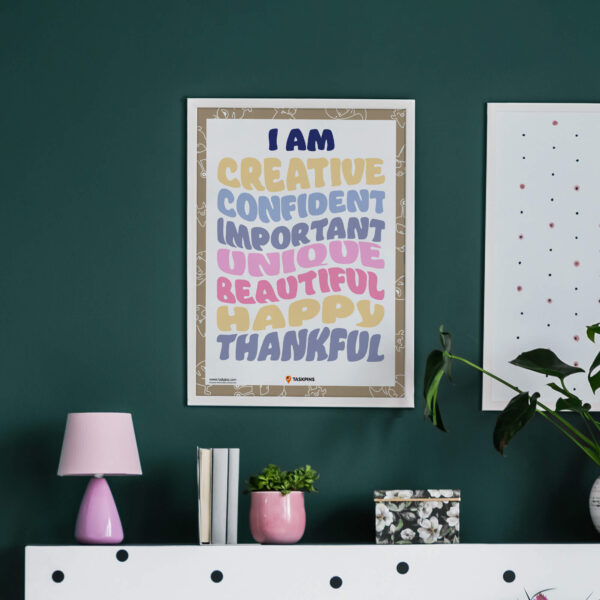 Positive Affirmations I Am Statements chart