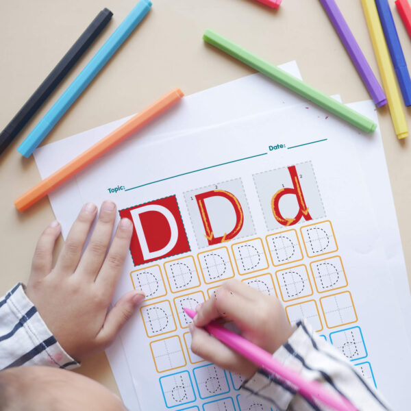 Letter D Tracing activity