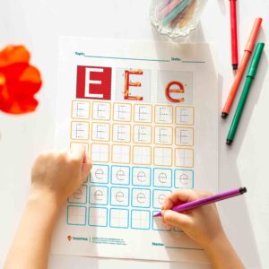 Tracing Letter E printable