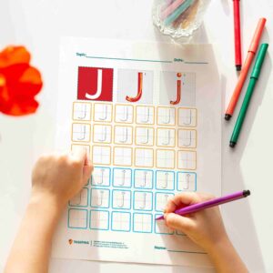 Tracing Letter J worksheet