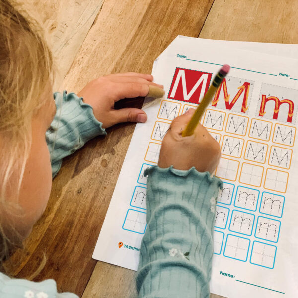 M Tracing Worksheet download
