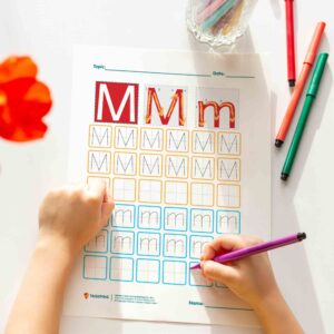 Tracing Letter M worksheet