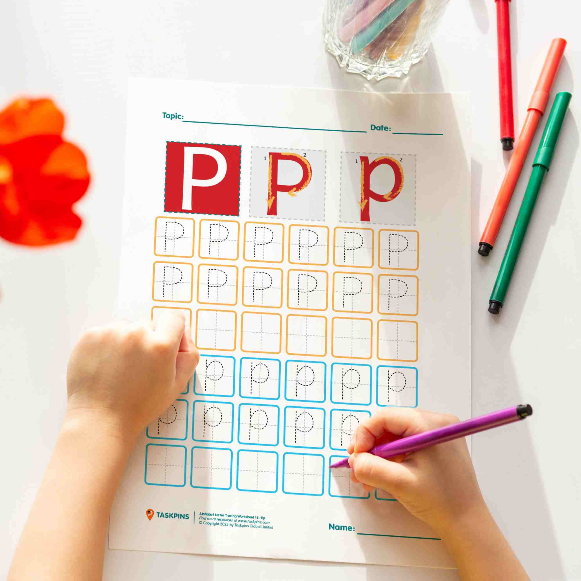 Letter P Tracing Worksheet