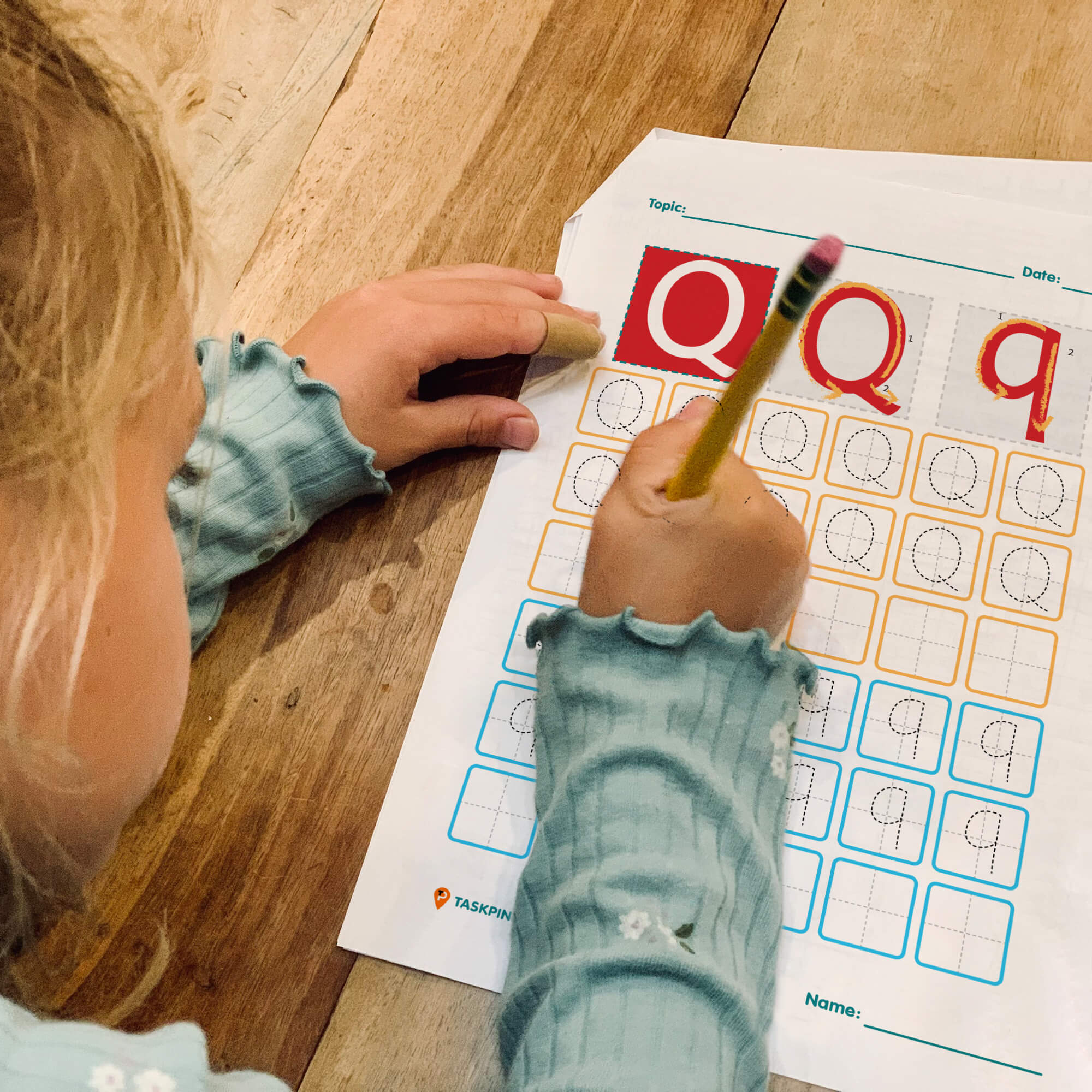 Letter Q Tracing activity