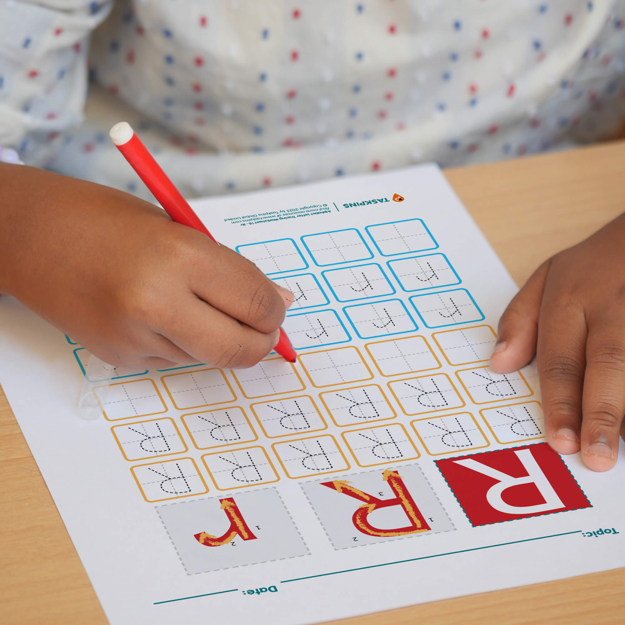 Letter R Tracing Worksheet activity