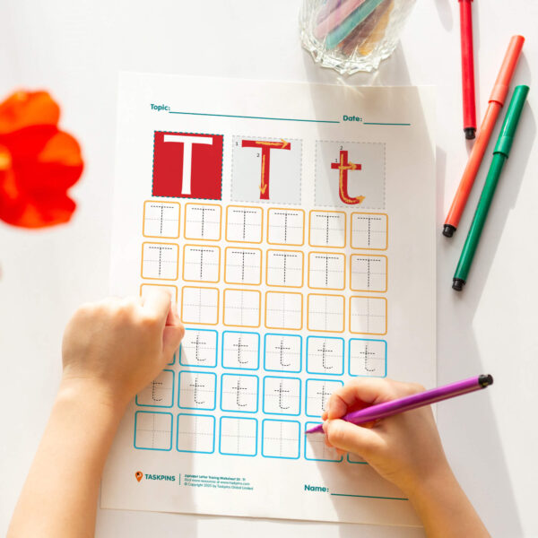 Letter T Tracing Worksheet download