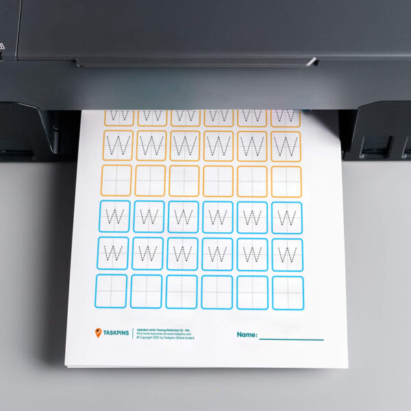 Letter W Tracing Worksheet download