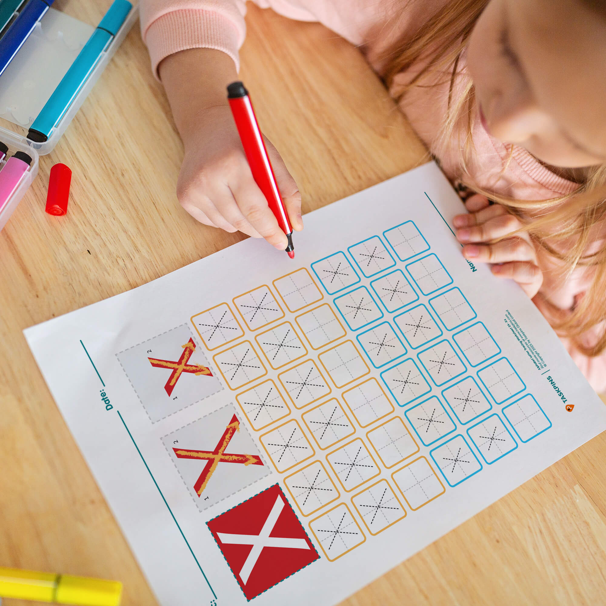 Letter X Tracing worksheet