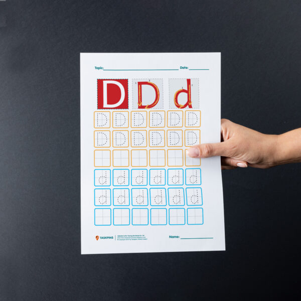 D Tracing Worksheet activity