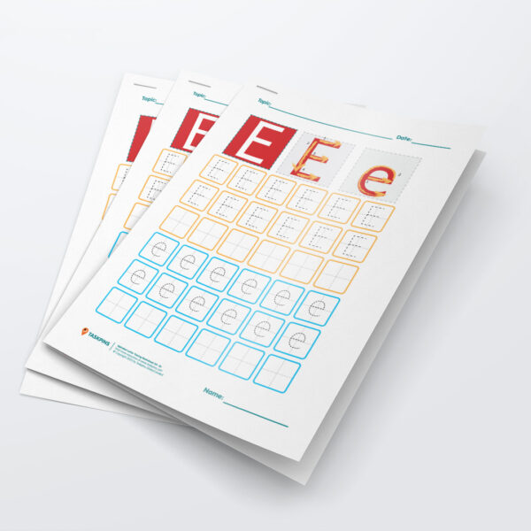 E Tracing Worksheets print