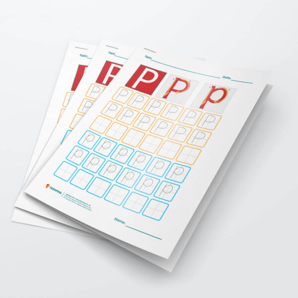 P Tracing Worksheet print